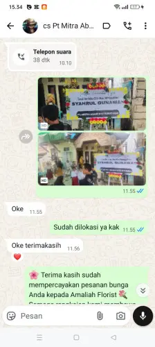 Testimonial Papan Bunga cicarimanah