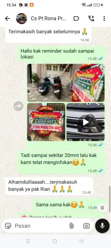 Testimonial Papan Bunga cicarimanah